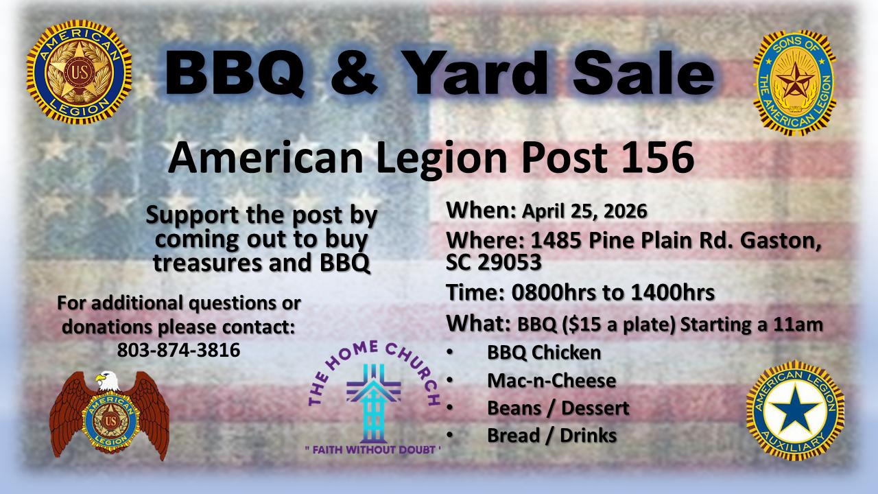 American Legion Post 156 BBQ & Yard Sale