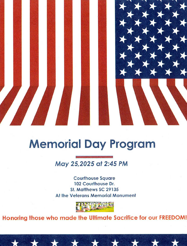 2025 Calhoun County Memorial Day Program