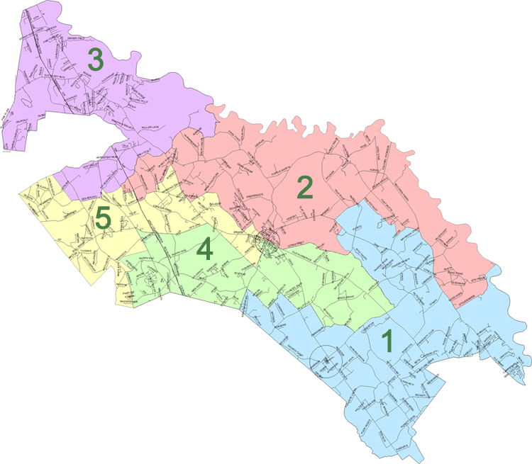 Calhoun County District Map (2022)