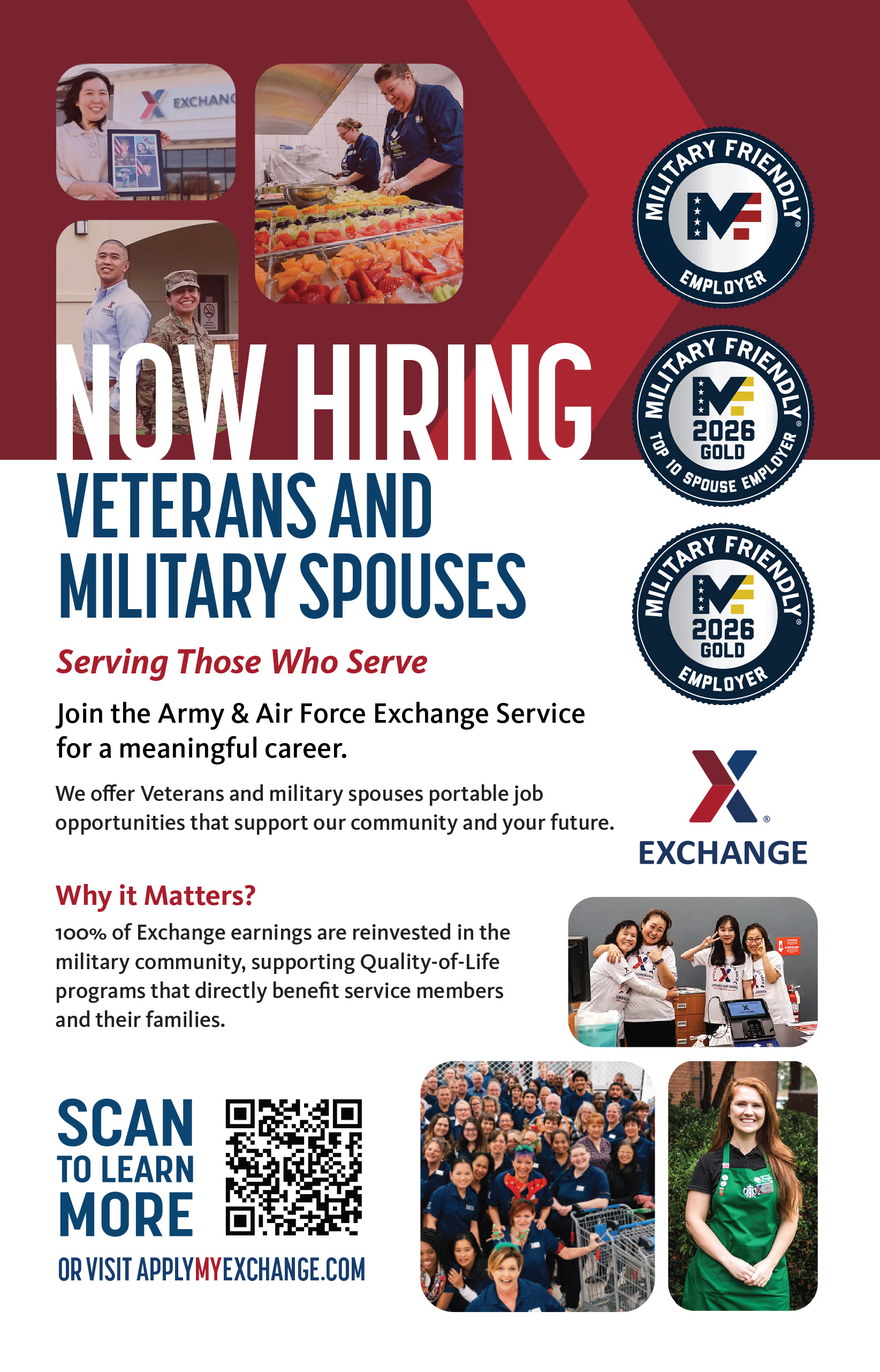 The Exchange is Now Hiring Veterans & their Spouses